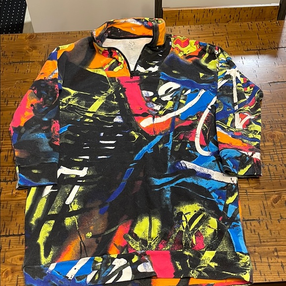 New York & Company Dresses & Skirts - New York & Company Red and Blue Long Sleeve Dress